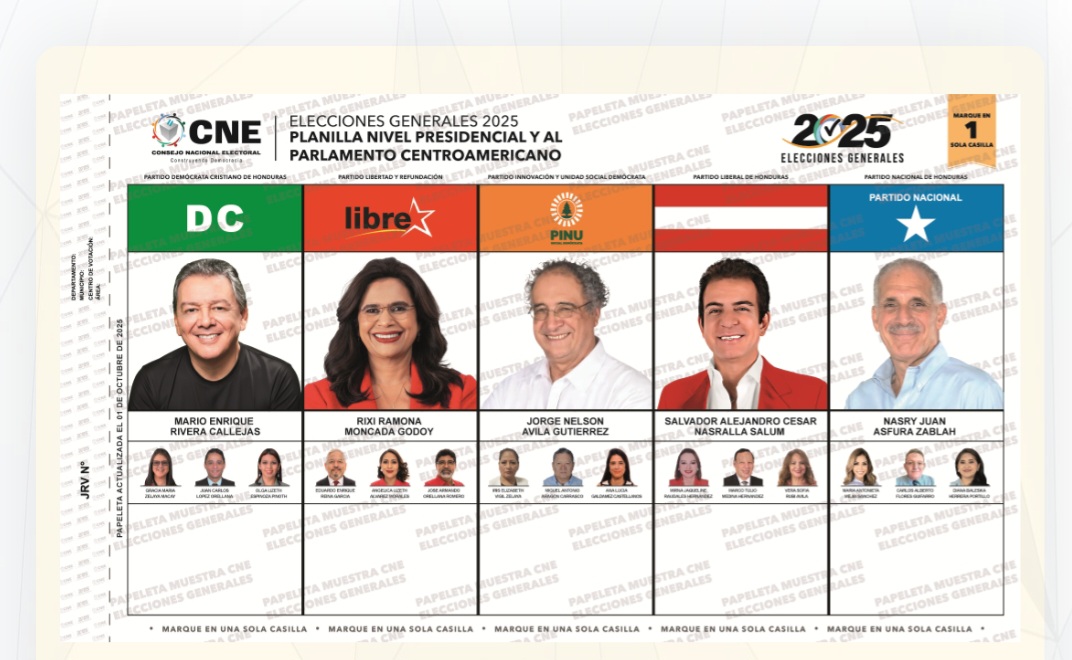 Papeleta electoral - Paso 1